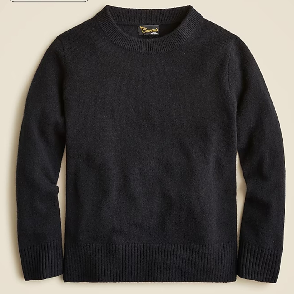 NWT J.Crew Crewcuts Black Cashmere Sweater